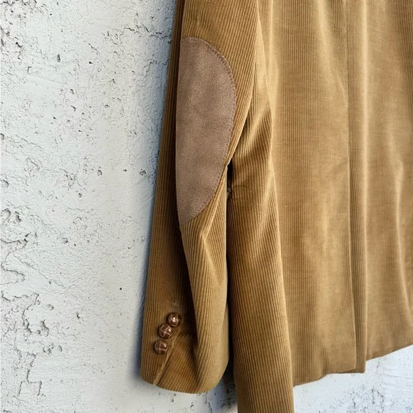 Vintage Farah Western Corduroy Sport Coat with Elbow Patches Camel Blazer, 42